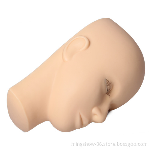 Eyelash extension training mannequin head for eyelash training flat training head
